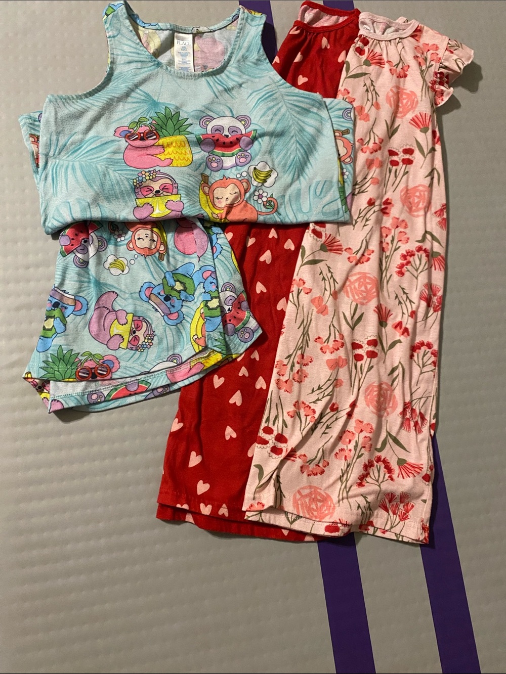 3 PJs - one set & two gowns